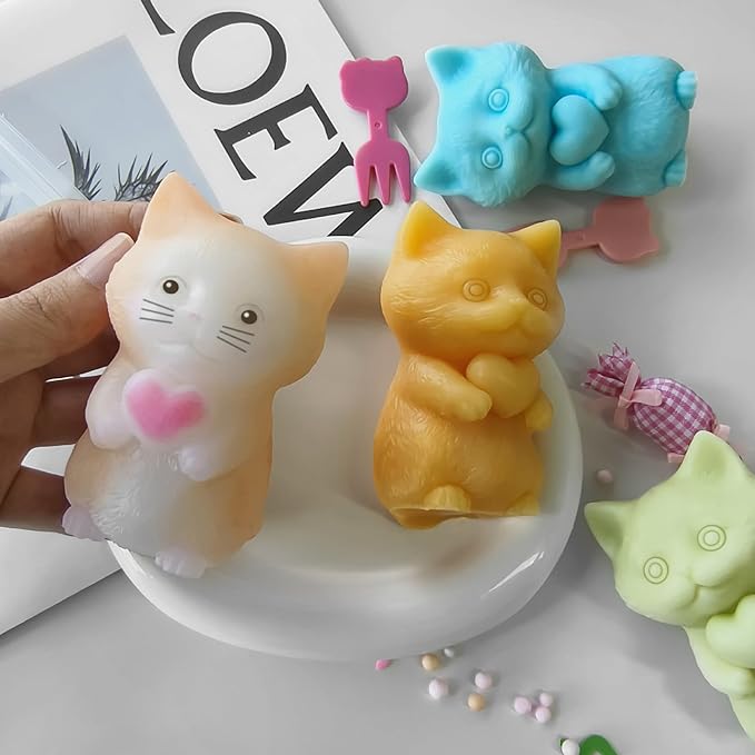 Cat Soap Mold for Animal Candle Making - Image 3