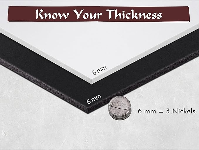 Shape Retention EVA Cosplay Foam 6mm 14x39 inch Black or White High Density EVA - Image 3