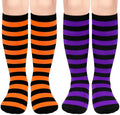 Sarfel Kids Soccer Socks Toddler Soccer Socks Girls Boys Soccer Socks Kids Tube Socks with Stripes Toddler Knee High Socks
