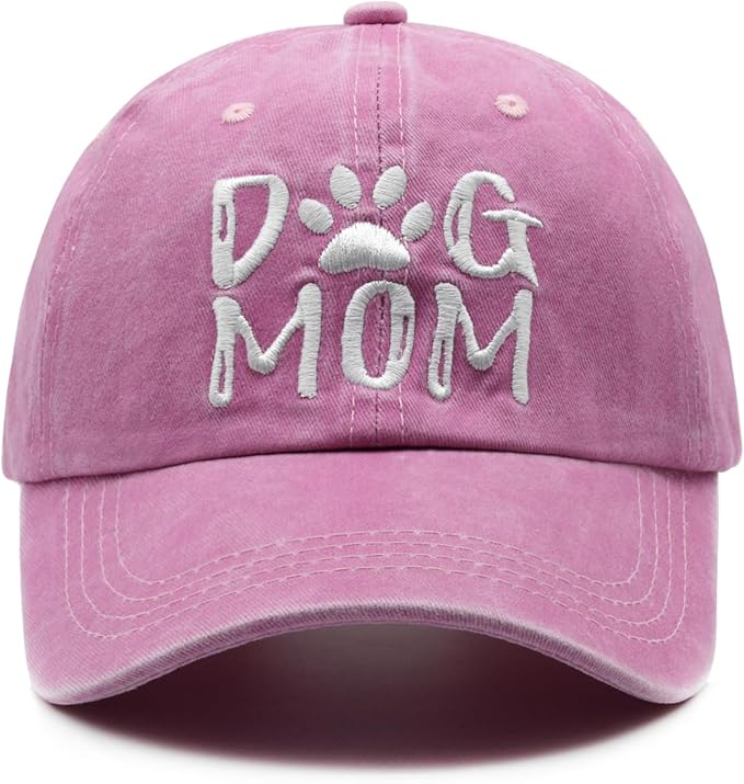 Waldeal Women's Embroidered Dog Mom Hat Adjustable Denim Baseball Cap