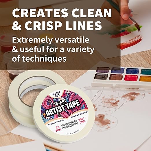 3 Pack White Artist Tape - Image 6