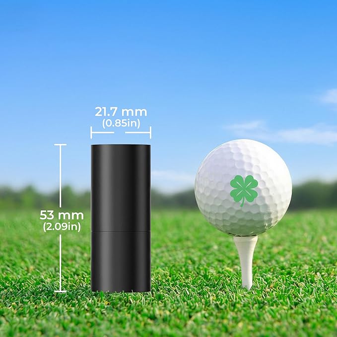 AddAcc Golf Ball Stamp, Self-Inking Marker, Golf Ball Marker, Golf Accessories for Men Golf Stuff Golf Gifts for Men Dad Golfer Golf Gadgets Four Leaf Clover