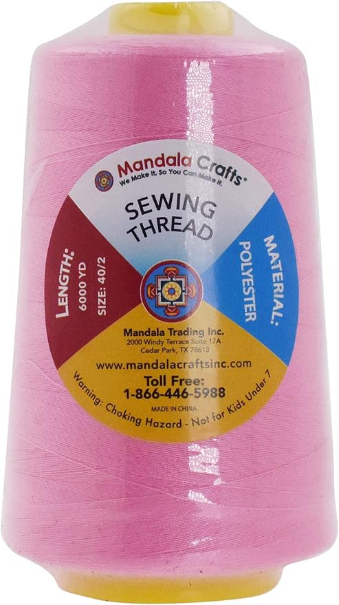 Mandala Crafts 4 Pack of Serger Threads Cones Spools - Image 3