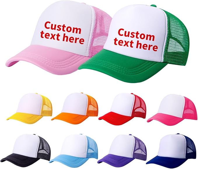 10 Pack of Blank Trucker Hat Bulk Men and Women Hats Bulk DIY Graffiti Mesh Hat Hot Stamping Hats
