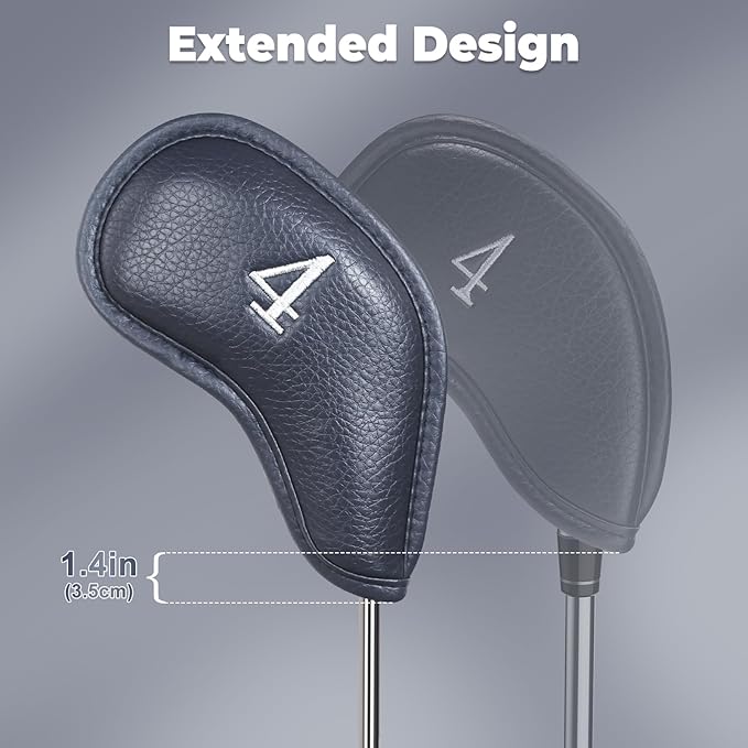 Craftsman Golf Magnetic Iron Headcovers Protective Cover with Large No. Available for Customize Name