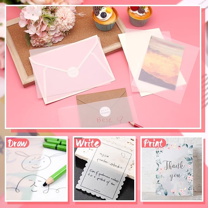 Benvo Vellum Paper Sheets 150-Pack, Printable & Traceable - Image 3