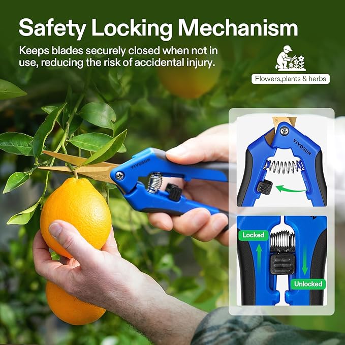 VIVOSUN 3-Pack 6.5 Inch Gardening Scissors Hand Pruner Pruning Shear - Image 5