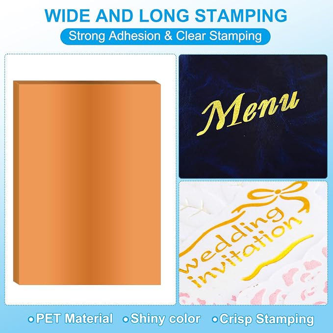 PATIKIL 11.7x8.3" Hot Stamping Foil Paper Sheet, 20 Sheets A4 Heat Transfer Hot - Image 3