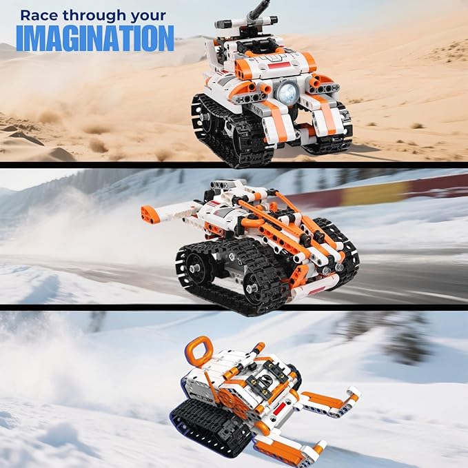 STEM Robotics Kit for Kids Ages 8-12 8-14+, 5-in-1 Remote/APP Control Coding - Image 4