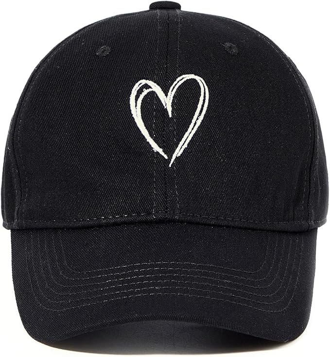 American Trends Womens Baseball Caps Cute Heart Dad Hat, Adjustable Cotton Unisex Cap for Workout, Golf & Everyday Wear