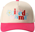 MIRMARU Two-Tone Vintage Canvas Trucker Hats for Men & Women, Adjustable Size Baseball Caps with Trendy Embroidered Design