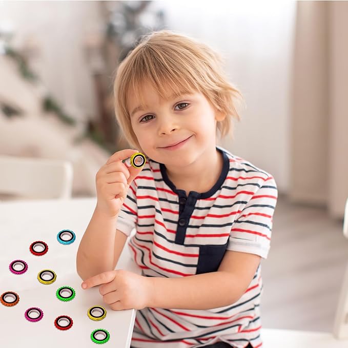 Fidget Toys Sensory Ring for Kids, Finger Spinner Rings Quiet Finger Spinne Fun - Image 6