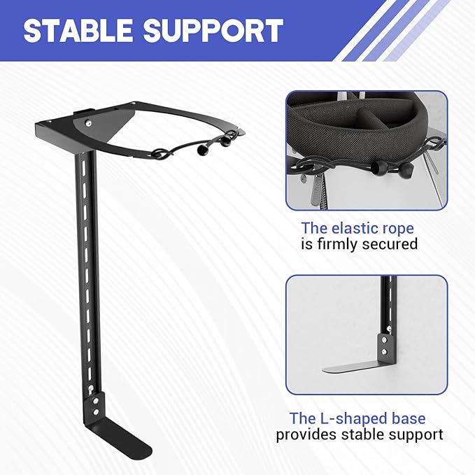 Wall Mount Golf Bag Storage Stand for Garage, Golf Bag Wall Mount with Adjustable Sliding System, Space-Saving Golf Bag Holder for Wall, Fit for Garages,Home, Basements