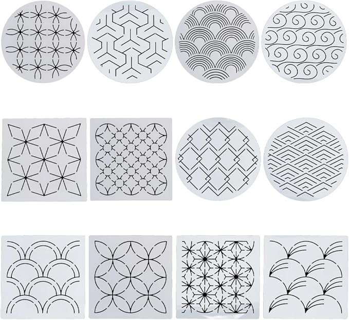 FREEBLOSS Sashiko Stencils by FreeandCreativeCraftsArt