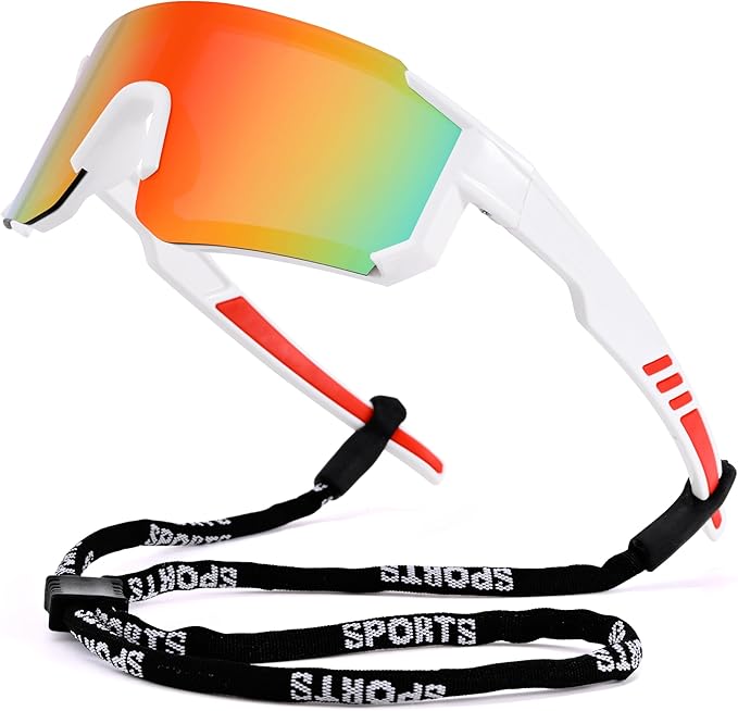 COASION Kids Baseball Sunglasses - Baseball Sunglasses for Boys Girls With Strap - Sports Softball Shades Age 3-10