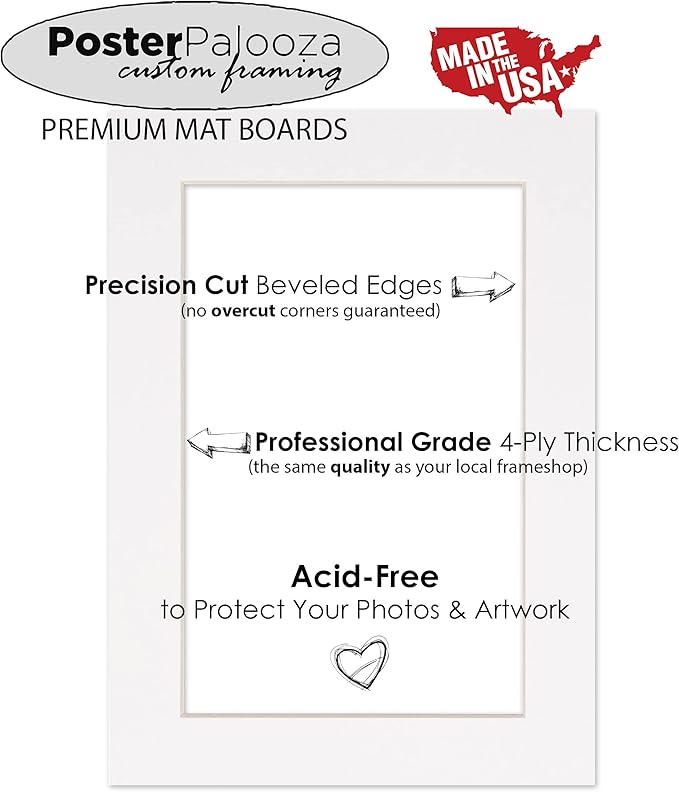 Pack of TEN 8x10 Mats Bevel Cut - Image 8