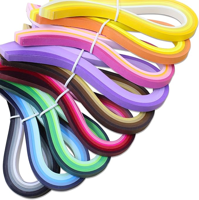 Zorfeter 9 Sets Multi-Color Quilling Paper Strips Kits 900 Strips 42 Colors by Zorfeter
