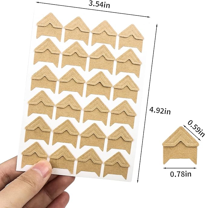 DERAYEE 12 Sheets/288 PCS Photo Corner Stickers, Self-Adhesive Photo Mounting - Image 2