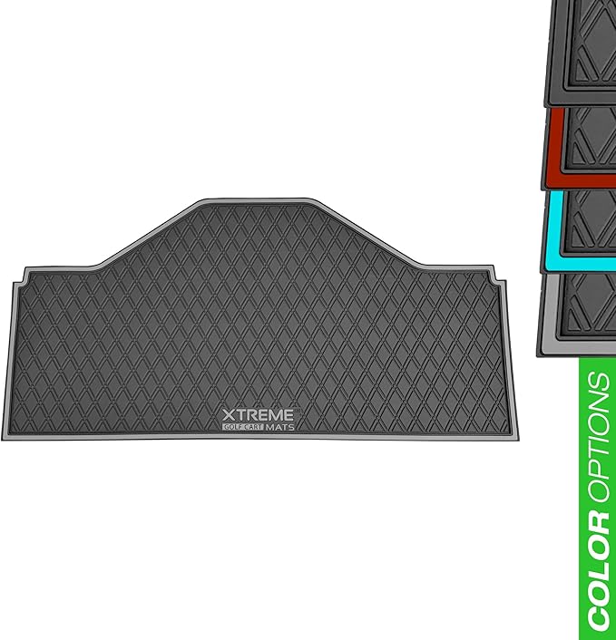 Xtreme MATS Evolution D5 Golf Cart Floor Mat Set - Rubber Double Diamond Design - Fits DMAX, D5, 2+2, 4F, 6F, Including Evolution Maverick and Ranger Trims