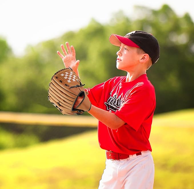 Baseball Glove + Ball Sets, Softball Glove, Baseball Mitt, 10.5''-12.5'' for Youth/Adult Training and Beginner Play, Synthetic Leather Softball Mitt