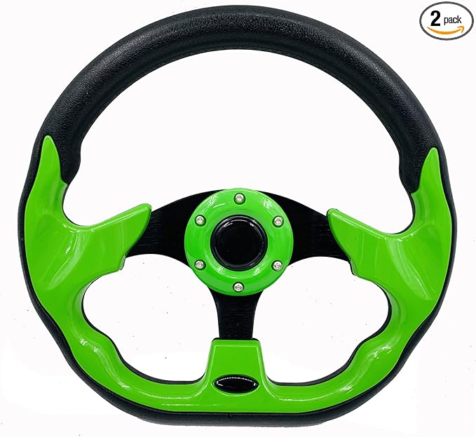 Universal Green Golf Cart Steering Wheel for EZGO RXV & TXT, Club Car DS and Club Car Precedent EZGO Yamaha Golf Car Accessories