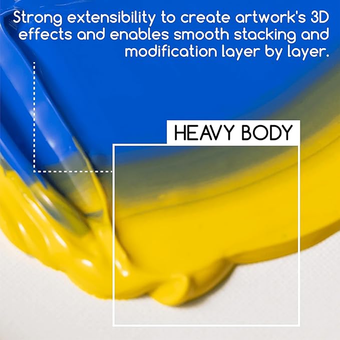 MEEDEN Heavy Body Acrylic Paints: Satin Finish Acrylic Paint - Image 4