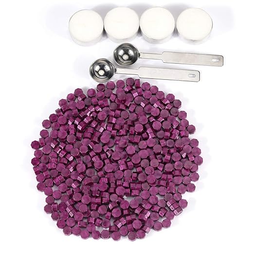 Yoption 360 Pcs Purplish Red Sealing Wax Beads Set - Image 3