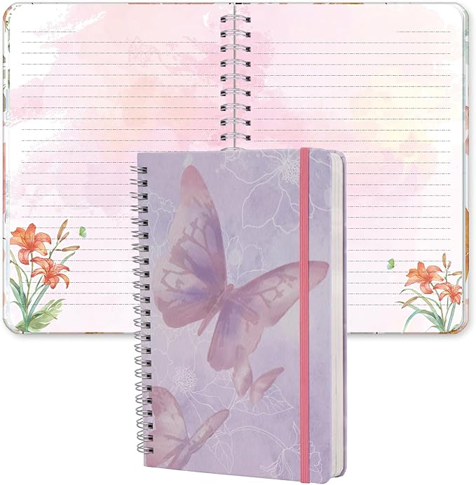 SIIXU Unique Floral Spiral Notebook by Siixu