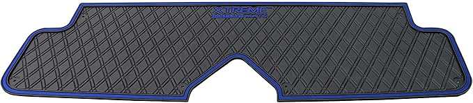 Xtreme MATS Golf Cart Floor Mat for Rear Seat Kits & Backward Facing Foot Rests - Fits Select ICON Backseat Kits (2021+) - Blue Trim