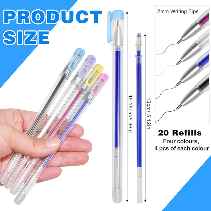4 Colors Heat Erasable Pens: Fabric Marking Pens Auto-Vanishing Pen Sewing - Image 7