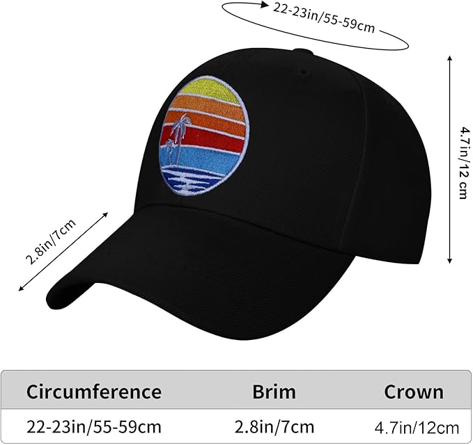 Embroidered Baseball Cap for Women Men Adjustable Baseball Hat Black Baseball Cap Trucker Hat