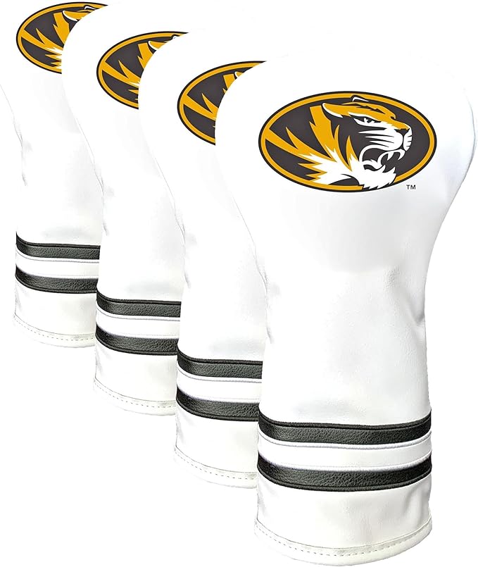 Team Golf NCAA White Vintage Driver Golf Club Headcover, Form Fitting Design, Retro Design