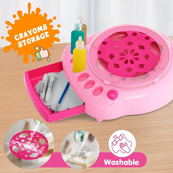 Paint Spin Art Machine Kit for Kids, Arts & Crafts Painting Spinner Toys Kits - Image 5