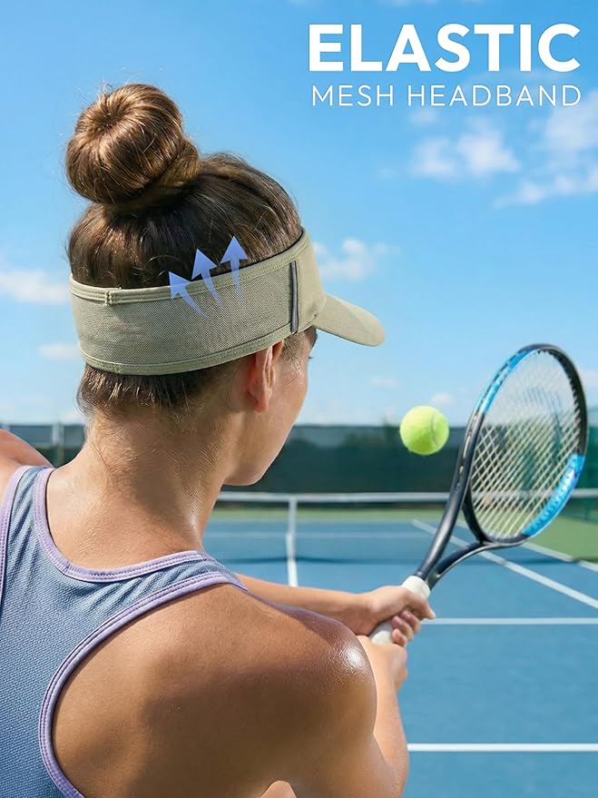 Sun Visor Hat for Women & Men UV Protection Lightweight Foldable Summer Sports for Running Tennis Golf Pickleball