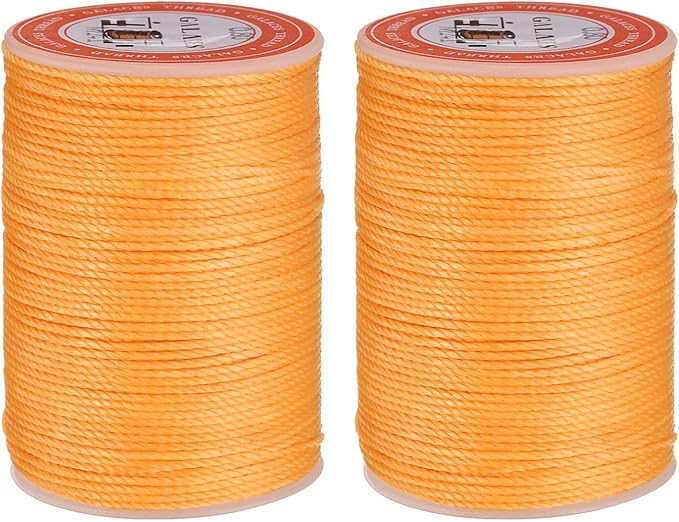 uxcell Round Leather Sewing Waxed Thread, 55m / 60 Yards Polyester Wax String by uxcell