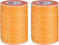 uxcell Round Leather Sewing Waxed Thread, 55m / 60 Yards Polyester Wax String by uxcell