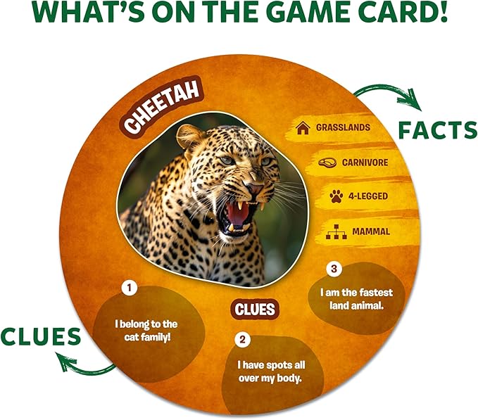 Skillmatics Guess in 10 Animal Picture Clues, and Families Who Love, Card Games - Image 8
