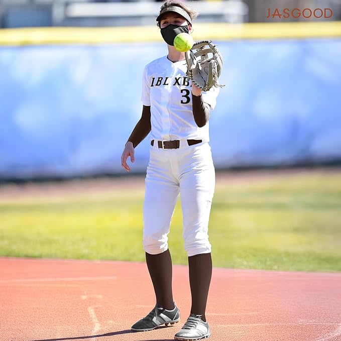 Baseball Socks and Belt for Youth Adult Softball Socks Combo Elastic Waist Belt for Men Kids Boys Girls Women JASGOOD