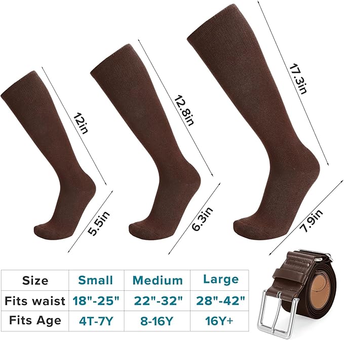 Baseball Socks and Belt Combo for Youth Adult - Softball Socks and Belt for Boys and Girls