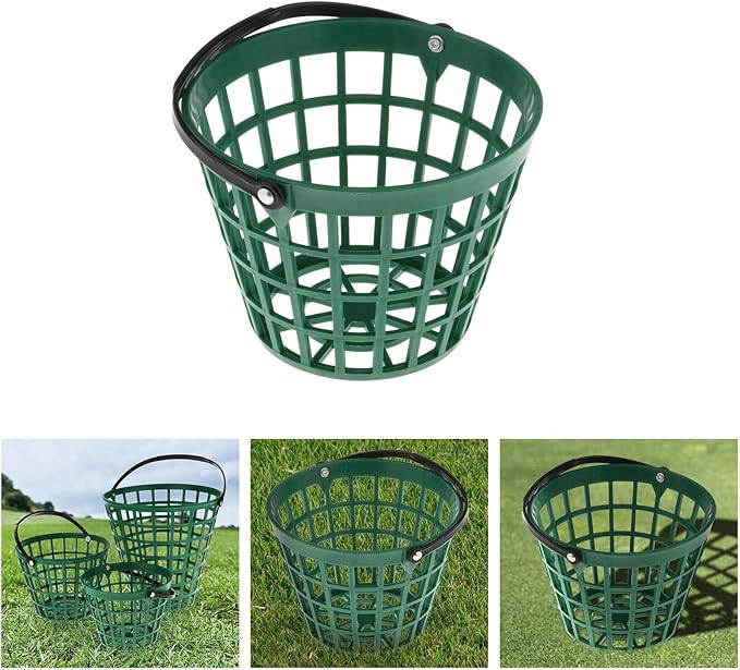 SM SunniMix Unbreakable Golf Ball Basket, Golfball Container with Handle Ball Holder Contains 25/50/100 Balls Range Accessories