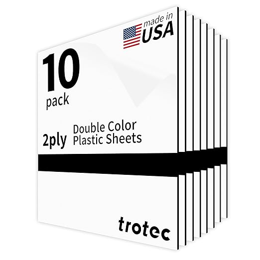 Trotec TroLase | 8"x12"x1/16", Guillotine | Made in USA by TrotecEngravingSupplies