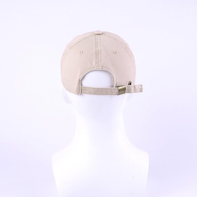 LANGZHEN Unisex Baseball Cap 100% Cotton Fits Men Women Washed Denim Adjustable Dad Hat