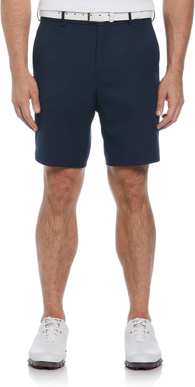 PGA Tour Men's 9" Golf Shorts with Expandable Waistband, Flat Front, Moisture-Wicking, Sun Protection, Stretch, Lightweight