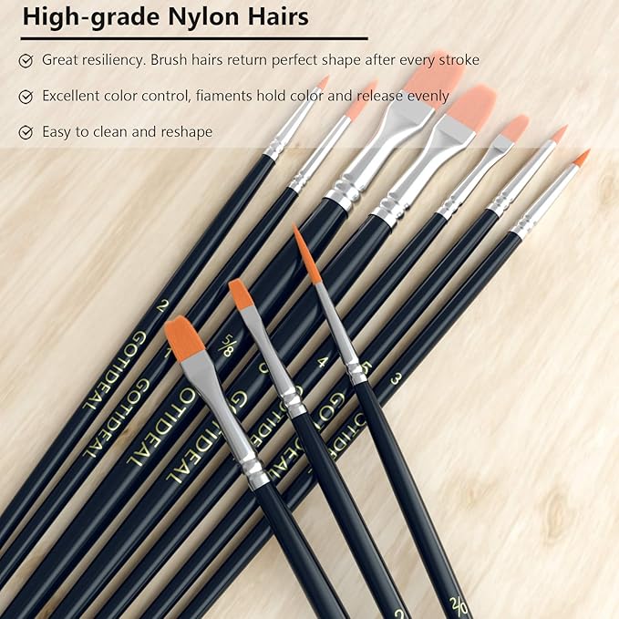 GOTIDEAL Paint Brushes, Nail Art, Rock Painting - Image 6