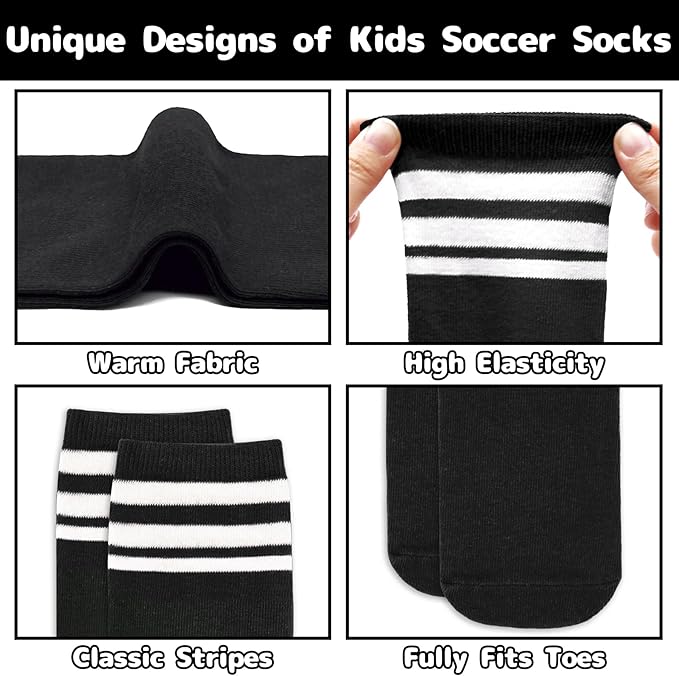 Olreco Toddler Soccer Socks Kids Baseball Socks Youth Softball Sock for Girls Boys Football Sock Boys Athletic Accessories
