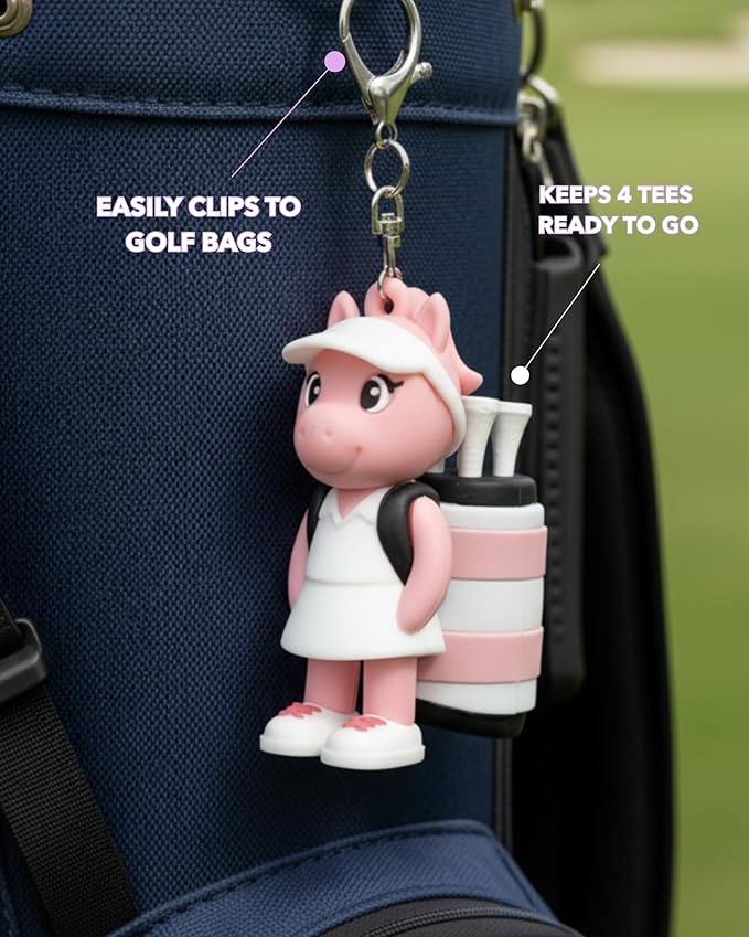 Animal Caddy Golf Tee Holder, Includes 8 Golf Tees, Fun Golf Accessory for Men & Women, Golf Gift