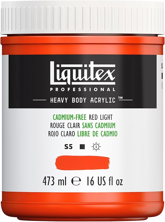 Liquitex Professional Heavy Body Acrylic Paint, 16-oz Pot, Cadmium Free Red by Liquitex