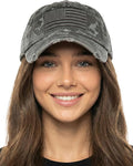 Funky Junque Distressed Vintage Baseball Cap - Embroidered Patch Women's Hat - Holiday, Lifestyle & Patriotic Designs
