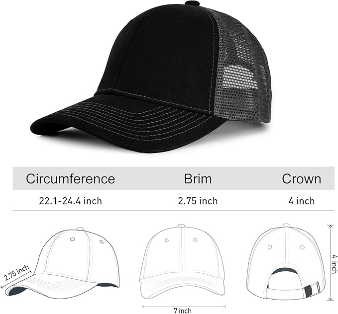 Edoneery Men Women Baseball Cap-Low Profile Adjustable Washed Cotton Golf Dad Hat