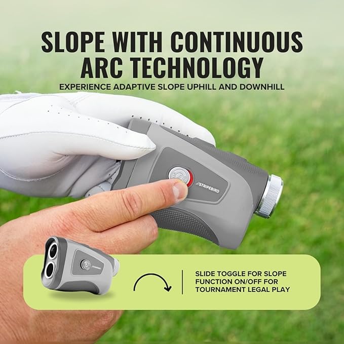 Pro Tour Golf Rangefinder with Slope - Range Finder Golf with Ultra-Strength Magnet - Laser Rangefinder with Slope Technology & Flag Pole Lock Vibration - Golf Range Finder